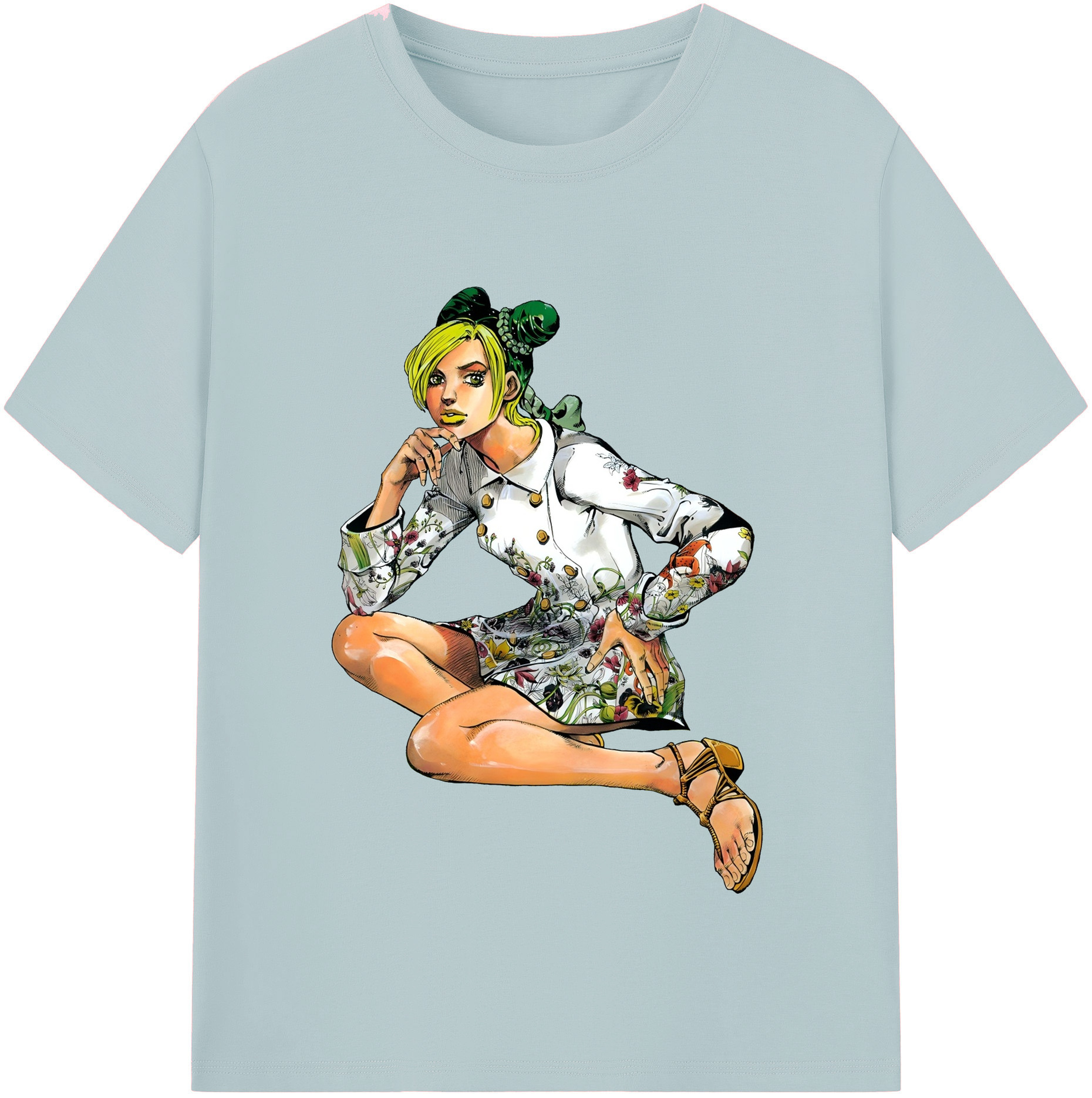 （画像用） "ジョジョの奇妙な冒険 くうじょう ジョリーン JoJo's Bizarre Adventure Jolyne Cujoh " 綿100％半袖Tシャツ（フロントプリント）